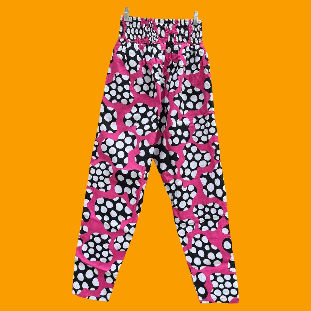 Alexa Organic Cotton Trousers Pink, White and Black